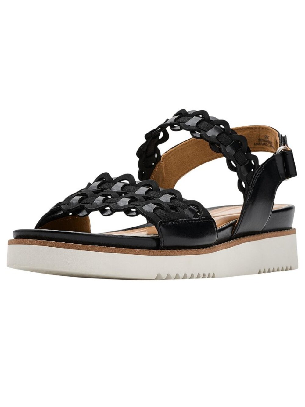 NWT Easy Spirit Warna Woven 2-Band Slingback Sandal SEWARNA3 Black 7M